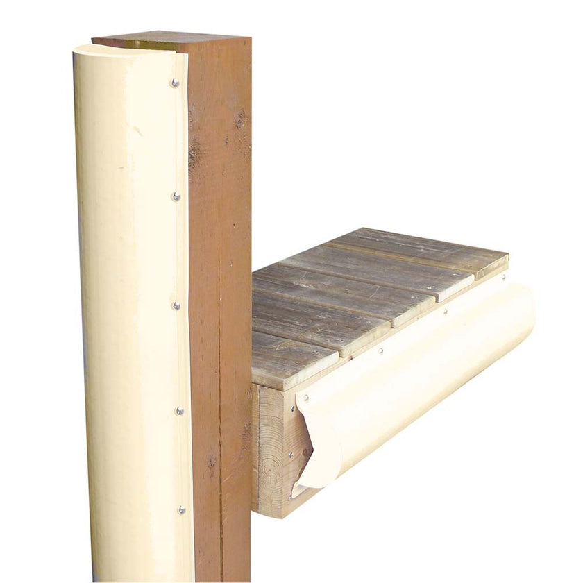 Parachoques para pilotes de borde de muelle - Con tapa en un extremo - 6 - Beige [1020SF]
