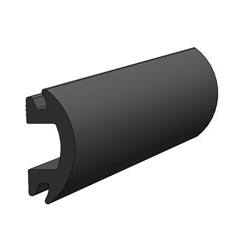 Inserto de riel de protección flexible negro TACO 70 de 1-3/16