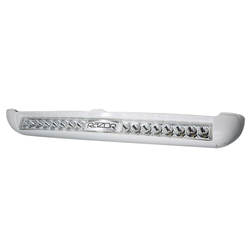 Barra de luz Lumitec Razor - Foco - Carcasa blanca con logotipo invertido, montaje empotrado [101603]