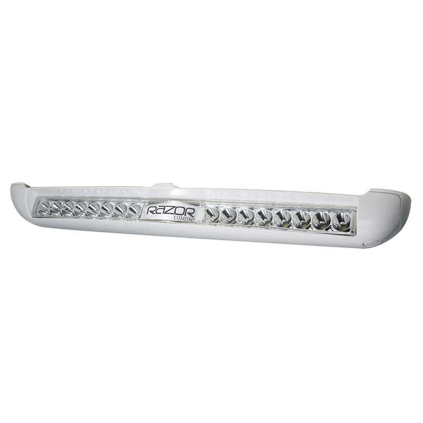Barra de luz Lumitec Razor - Foco - Carcasa blanca con logotipo invertido, montaje empotrado [101603]
