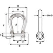 Wichard Self-Locking Bow Shackle - Diameter 4mm - 5/32