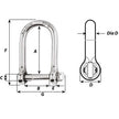 Wichard Self-Locking Large Shackle - Diameter 5mm - 3/16