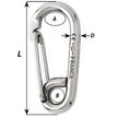 Wichard Symmetric Carbine Hook - Length 80mm - 5/16