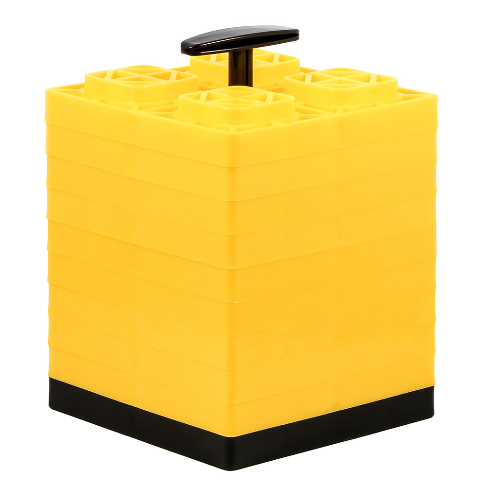 Bloques niveladores Camco FasTen con mango en T - 2x2 - Amarillo *Paquete de 10 [44512]