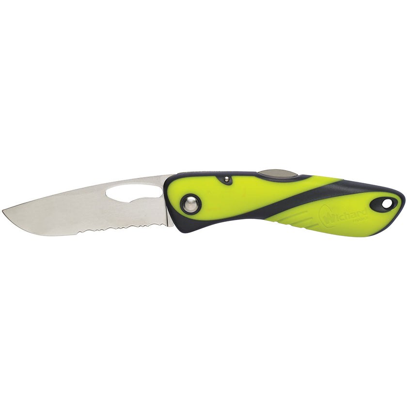 Cuchillo Wichard Offshore - Hoja dentada simple - Fluorescente [10112]