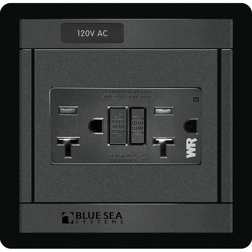 Panel Blue Sea 1499 - 360 - Tomacorriente doble GFCI de 120 V CA [1499]