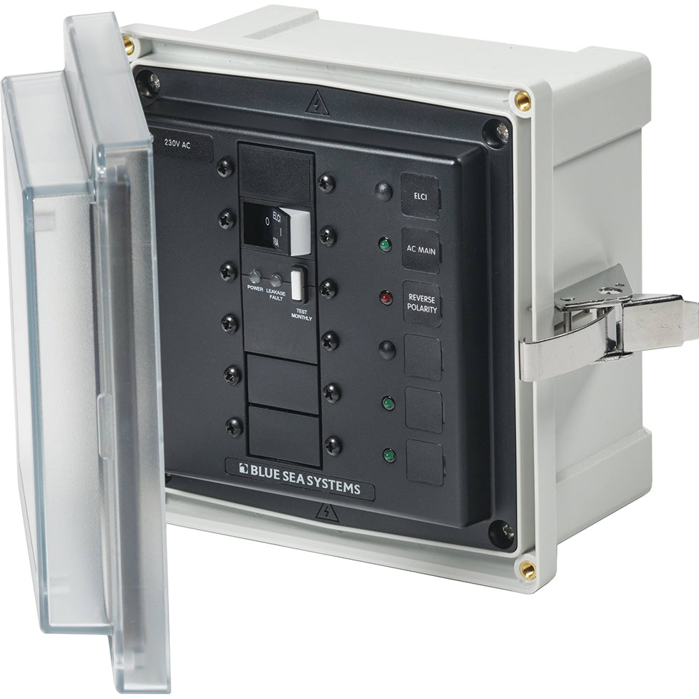 Blue Sea 3121 - Caja de panel SMS con ELCI (16 A), 3 espacios en blanco, 230 V CA [3121]