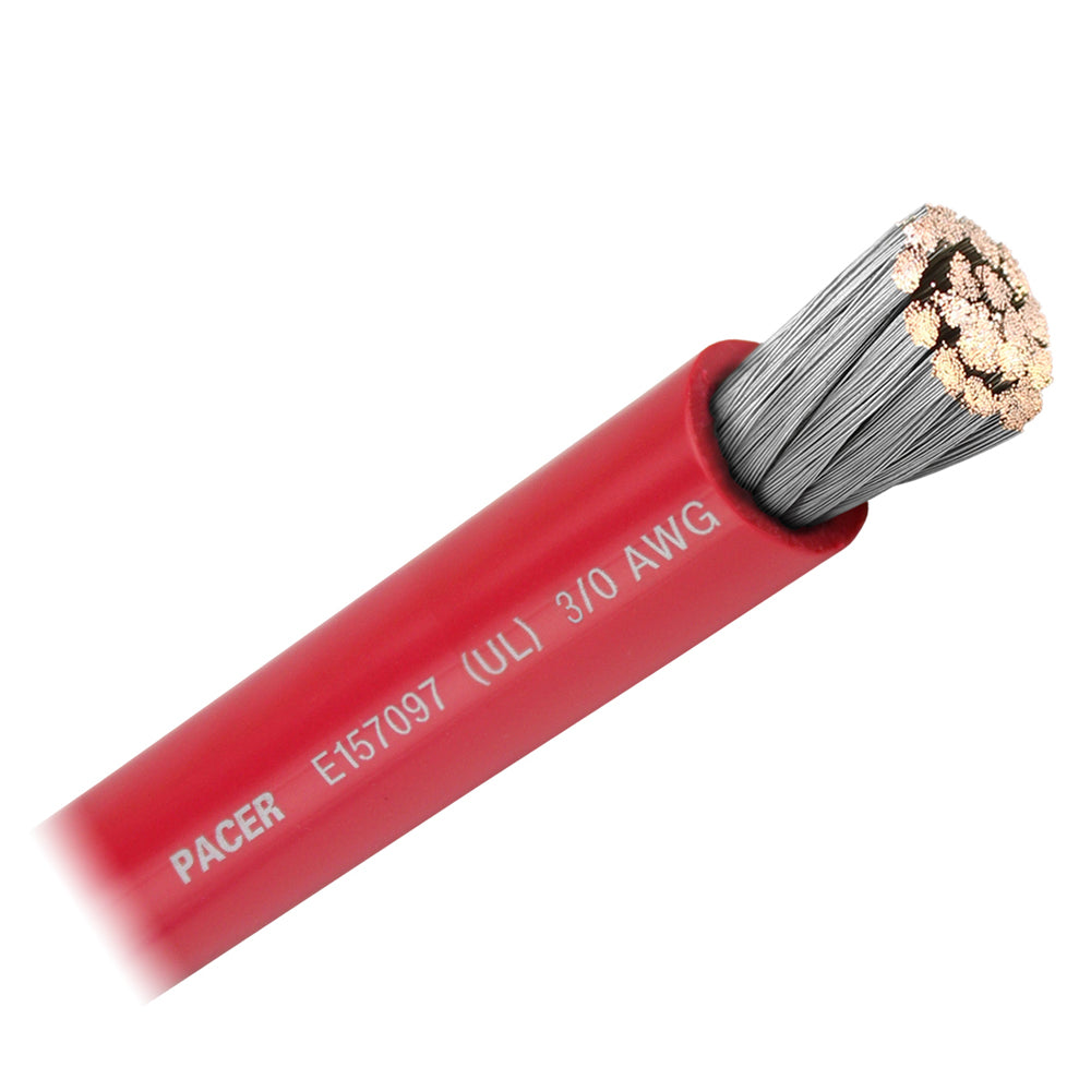 Cable de batería Pacer Red 3/0 AWG - Se vende por pie [WUL3/0RD-FT]