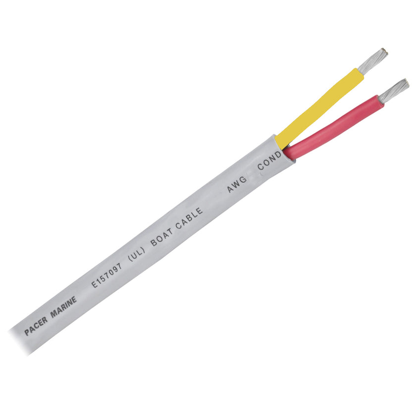 Cable dúplex de seguridad redondo Pacer de 10/2 AWG - Rojo/Amarillo - 100 [WR10/2RYW-100]
