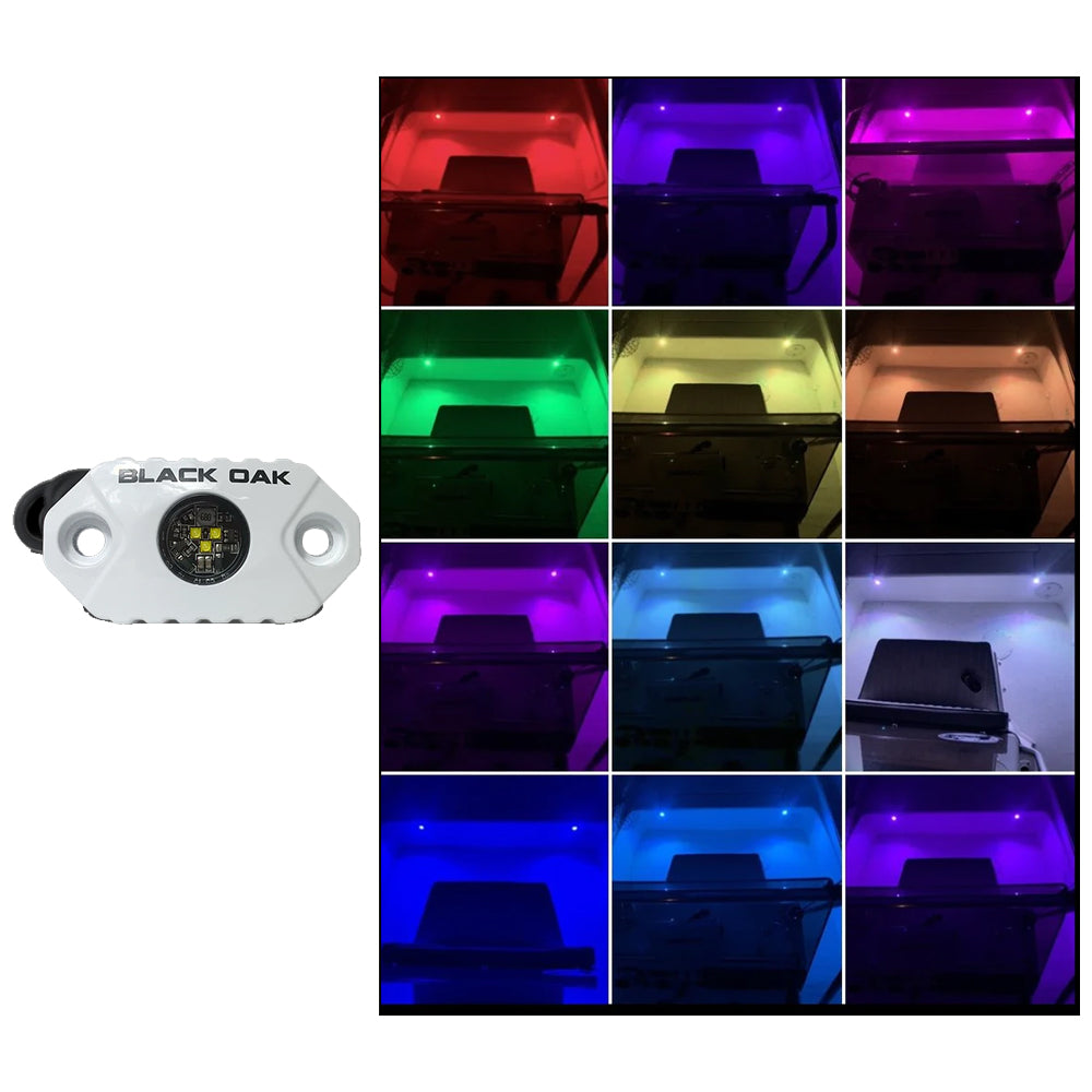 Lámpara de acento Black Oak Rock - RGB - Carcasa blanca [MAL-RGB]
