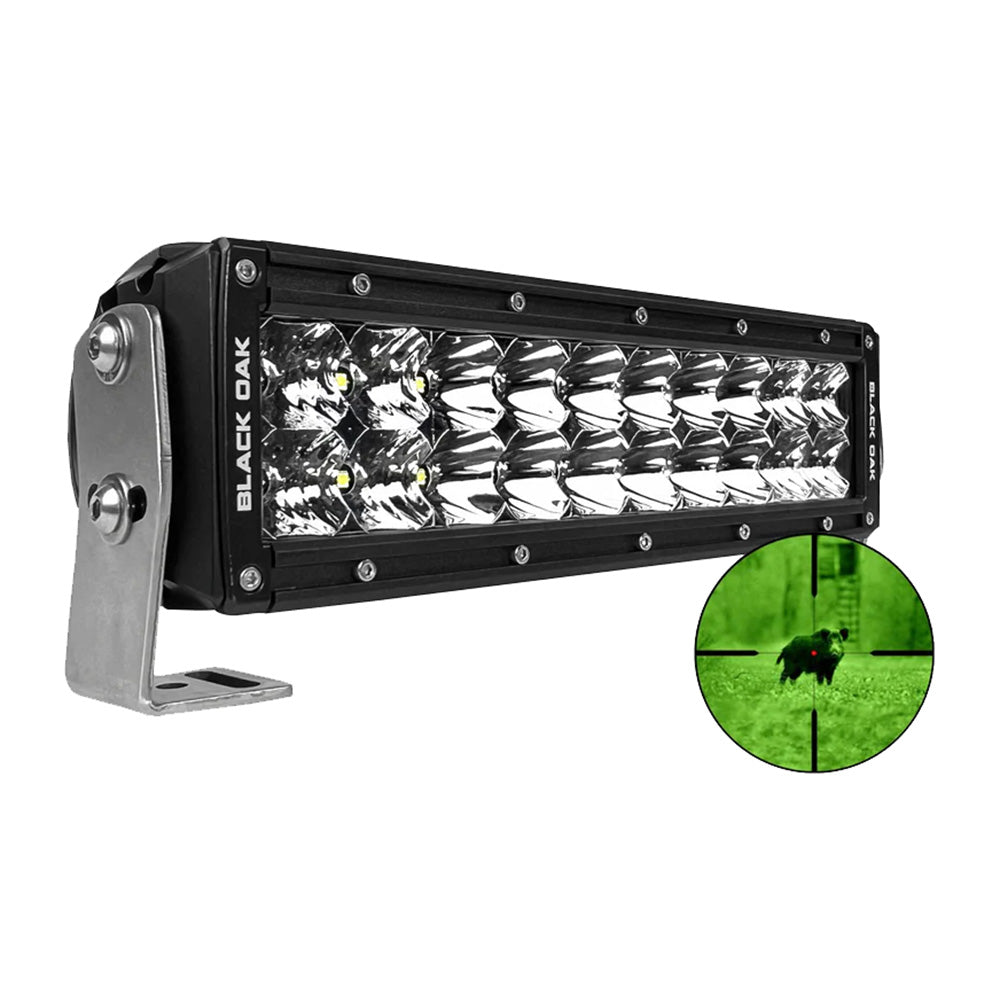 Barra de luz LED infrarroja de doble fila Black Oak Pro Series 3.0 de 10