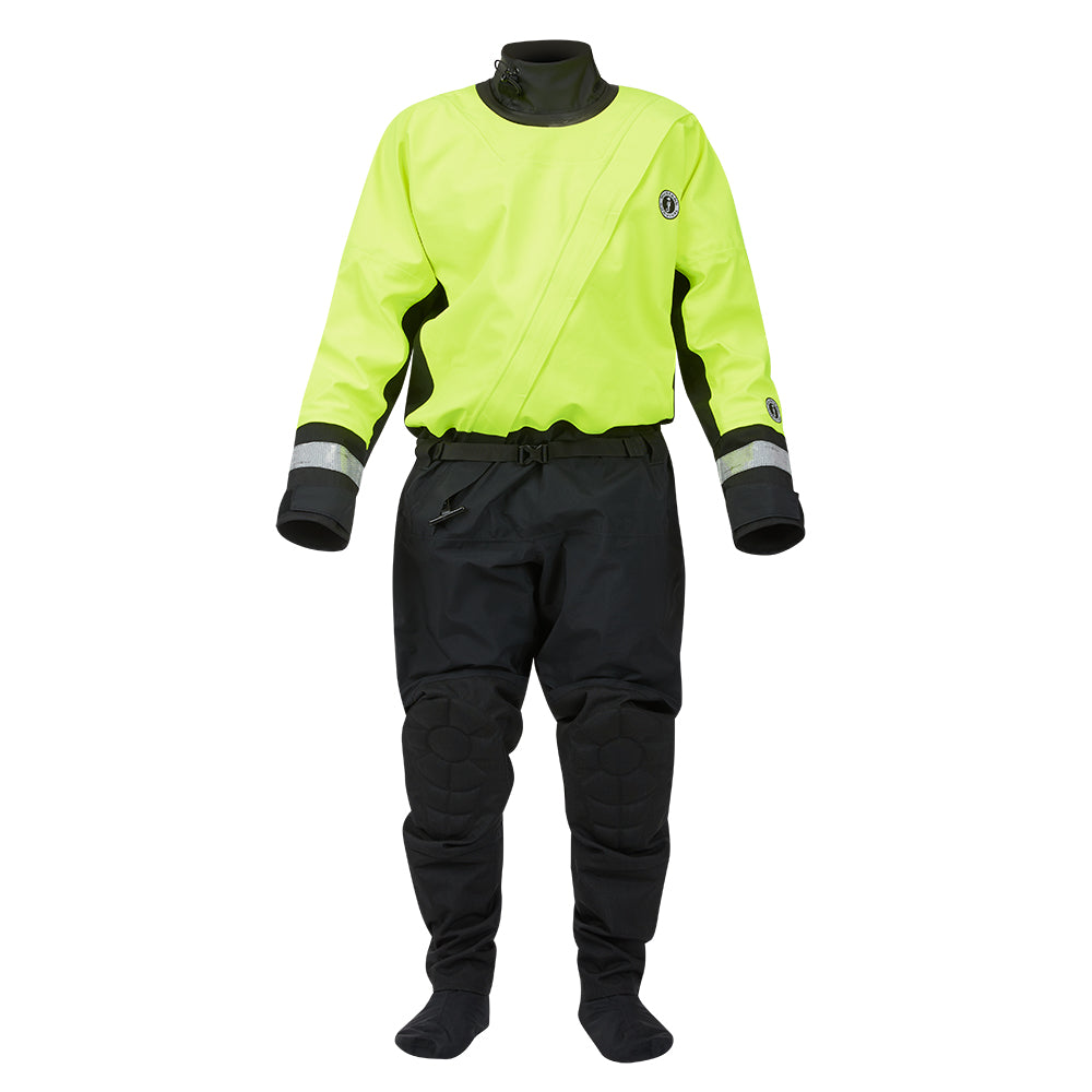 Traje seco Mustang MSD576 para rescate acuático - Amarillo fluorescente, verde y negro - Mediano [MSD57602-251-M-101]