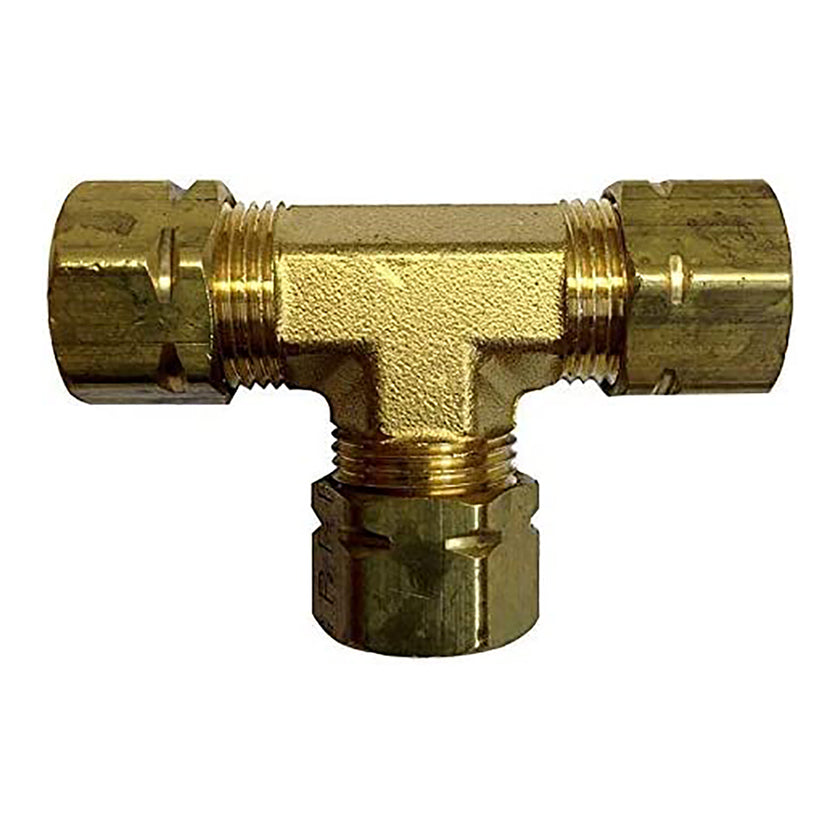Accesorio en T de unión Uflex para manguera de compresión de tubo de 3/8