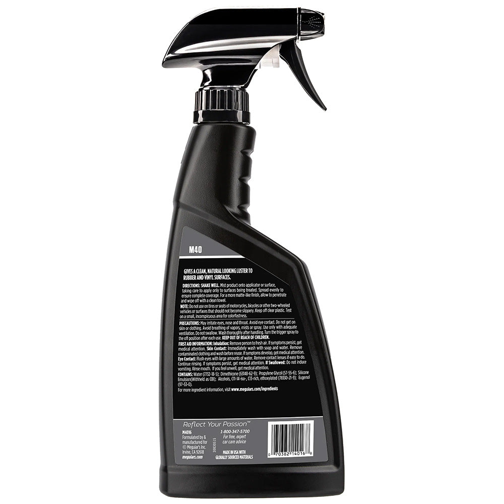 Acondicionador limpiador de goma y vinilo Meguiars M40 Mirror Glaze - 16 oz [M4016]