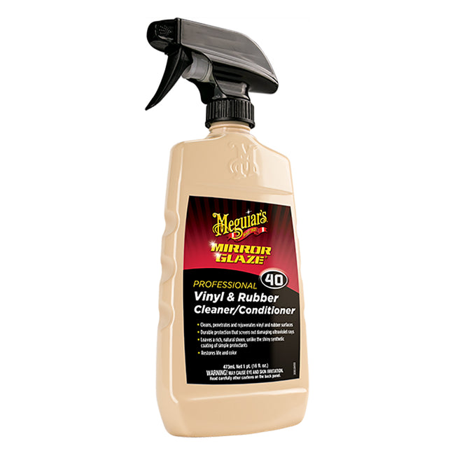 Acondicionador limpiador de goma y vinilo Meguiars M40 Mirror Glaze - 16 oz [M4016]