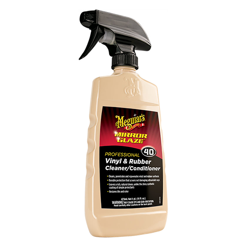Acondicionador limpiador de goma y vinilo Meguiars M40 Mirror Glaze - 16 oz [M4016]