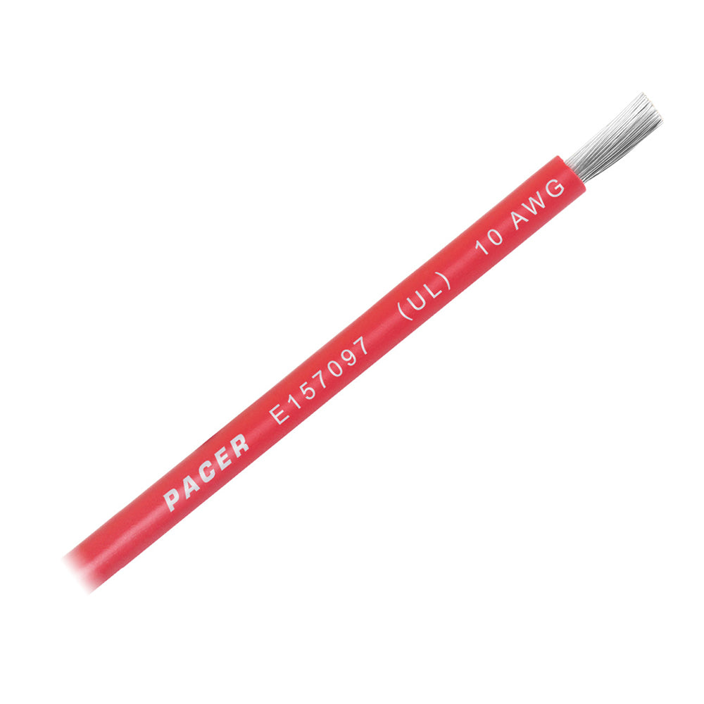 Cable de batería Pacer Red de 10 AWG - Se vende por pie [WUL10RD-FT]