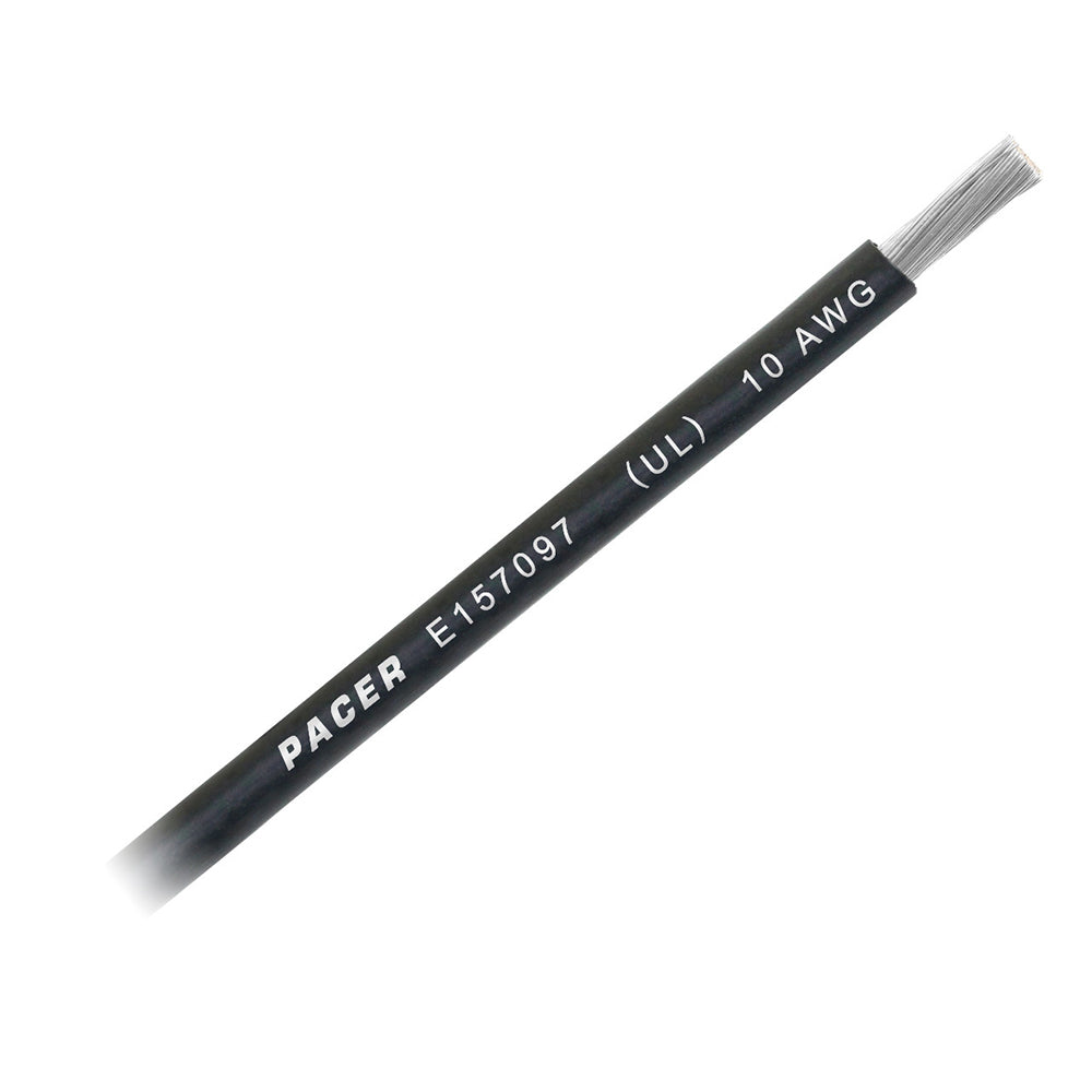Cable de batería Pacer negro de 10 AWG - Se vende por pie [WUL10BK-FT]