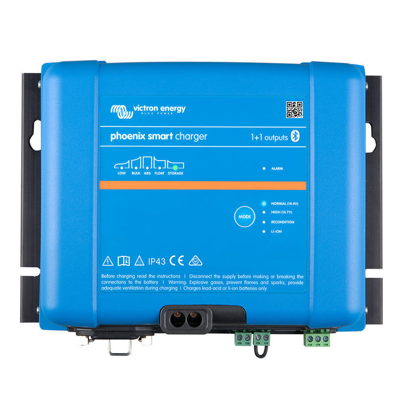 Cargador inteligente Victron Phoenix IP43 24/16 (1+1) 120-240 V CA. Requiere cable de alimentación 5-15P [PSC241651095]
