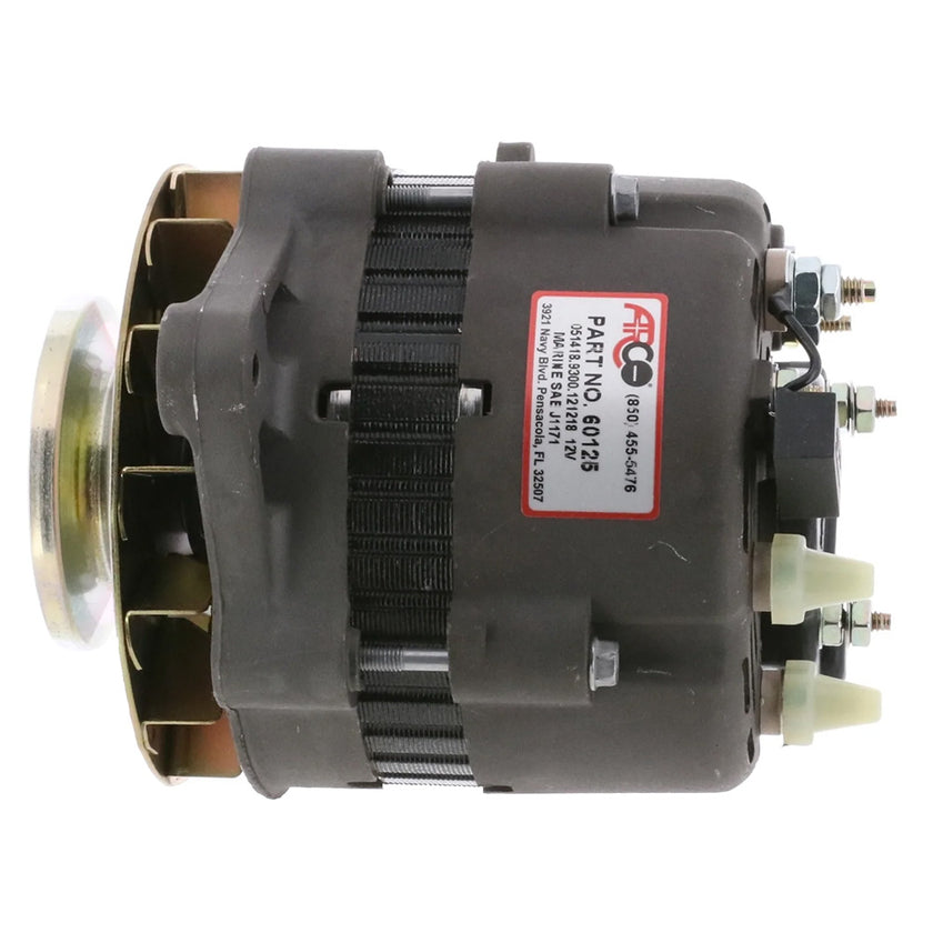 Alternador interno de repuesto premium ARCO Marine con polea de una sola ranura - 12 V 55 A [60125]