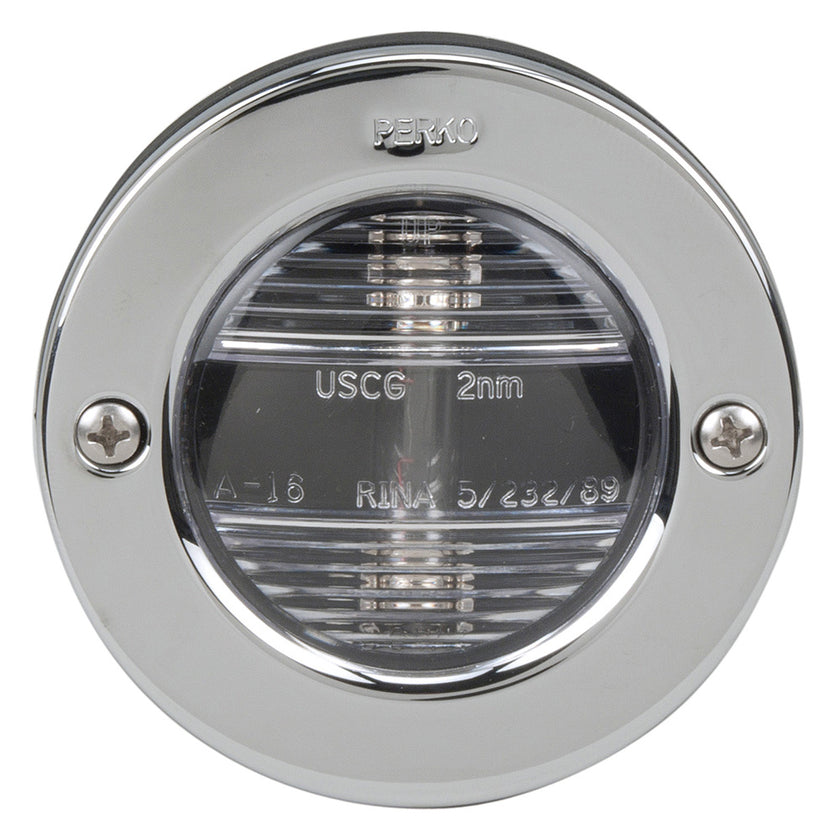 Luz de popa de montaje vertical Perko de 12 V CC con bisel STS [0946DP1STS]