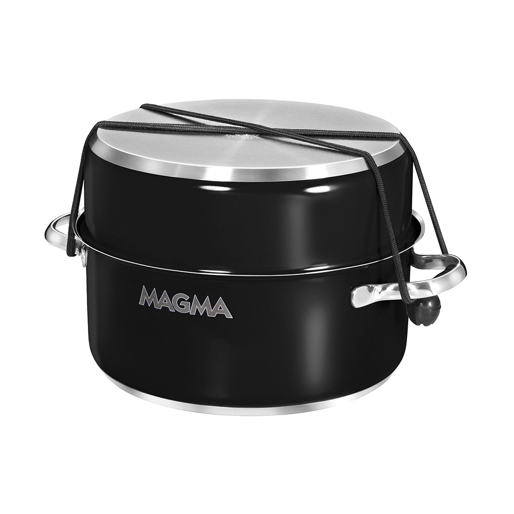 Batería de cocina Magma Nestable de 10 piezas para inducción, antiadherente, con acabado esmaltado - Negro azabache [A10-366-JB-2-IN]