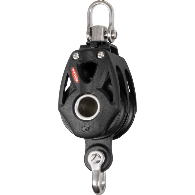 Bloque doble Ronstan Serie 40 Orbit BB con grillete giratorio de enganche [RF48210]