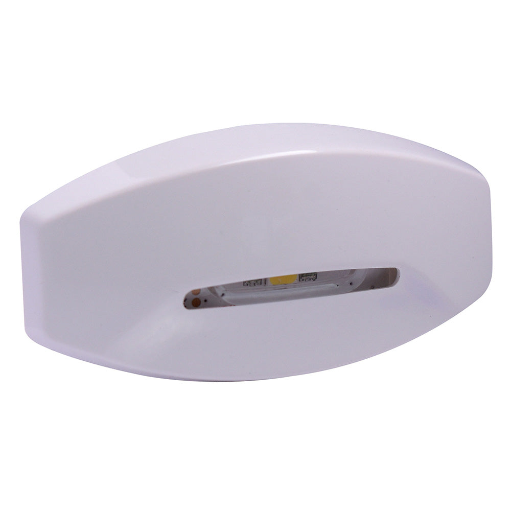 Luz de cortesía Lumitec Fiji - Carcasa blanca - Luces RGBW indirectas - Paquete de 4 [101754]