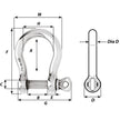 Grillete de arco Wichard HR - Pasador de 12 mm de diámetro [11246]