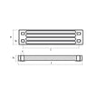 Ánodo de barra de aluminio Tecnoseal Yamaha para soporte de motor [01112-1AL]