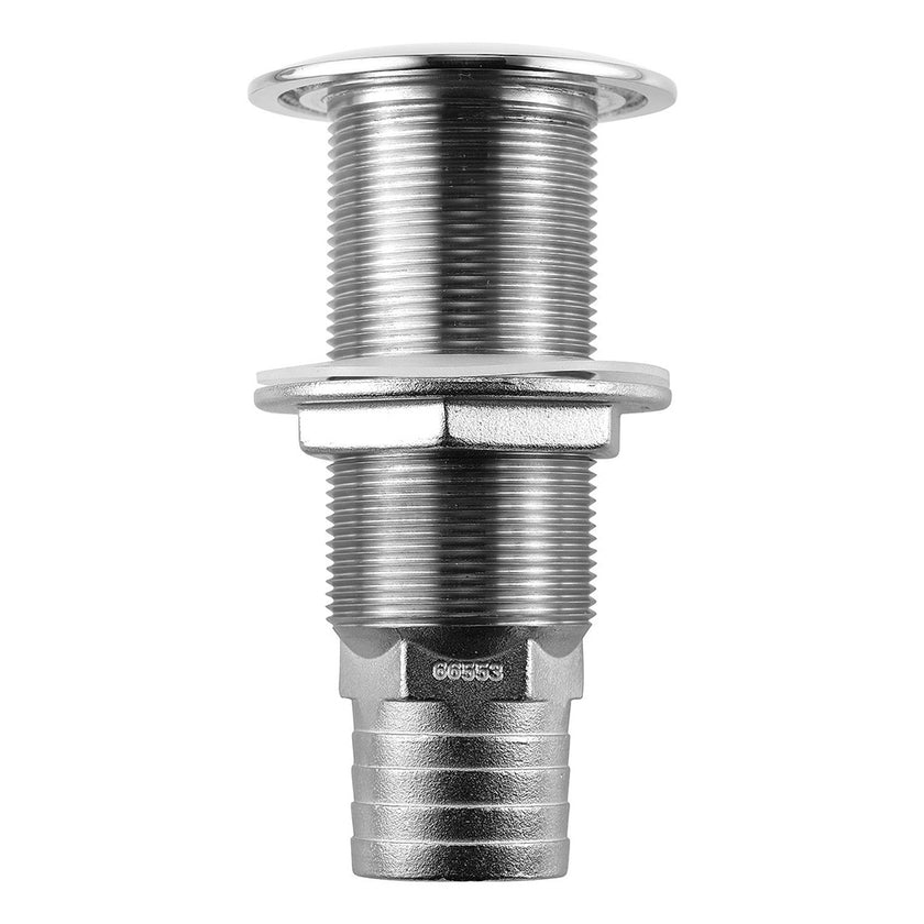 Válvula de imbornal de acero inoxidable Attwood con púas - Manguera de 1-1/2