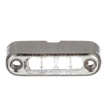 Microluz LED Attwood blanca con bisel de acero inoxidable y montaje vertical [6350W7]