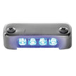 Microluz LED azul Attwood con bisel de acero inoxidable y montaje vertical [6350B7]