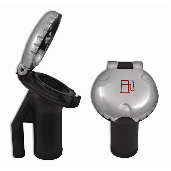 Sistema de llenado de cubierta Attwood para sistemas de alivio de presión - Cuerpo angular con tapa festoneada de acero inoxidable [99DFPVAS1S]