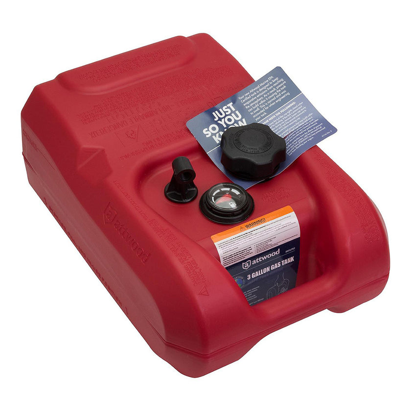Tanque de combustible portátil Attwood de 3 galones con indicador [8803LPG2]