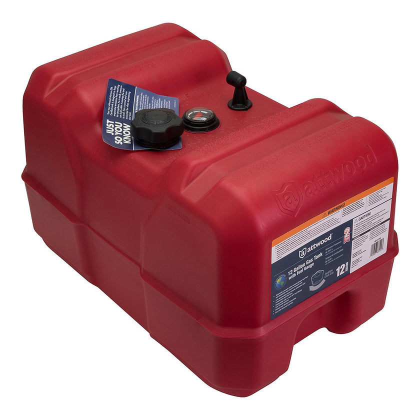 Tanque de combustible portátil Attwood de 12 galones con indicador [8812LPG2]