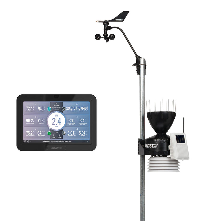 Estación meteorológica inalámbrica Davis Vantage Pro2 con consola WeatherLink y protección contra radiación estándar [6252]