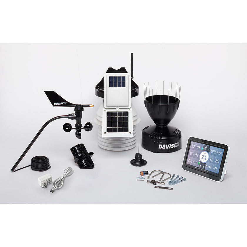 Estación meteorológica inalámbrica Davis Vantage Pro2 con consola WeatherLink y protección contra la radiación por aspiración de ventilador las 24 horas [6253]