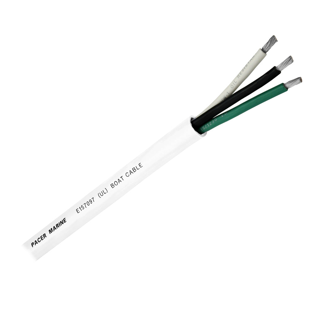 Cable Pacer redondo de 3 conductores - 100 - 14/3 AWG - Negro, verde y blanco [WR14/3-100]