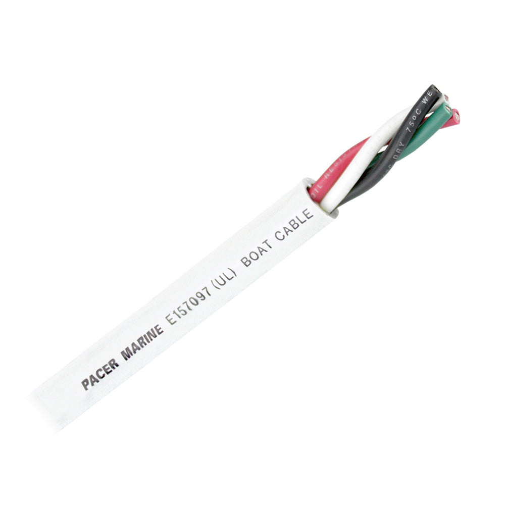 Cable Pacer redondo de 4 conductores - 100 - 14/4 AWG - Negro, Verde, Rojo y Blanco [WR14/4-100]