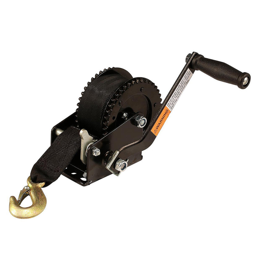 Cabrestante Attwood de doble accionamiento de 2000 lb - Correa de nailon de 2