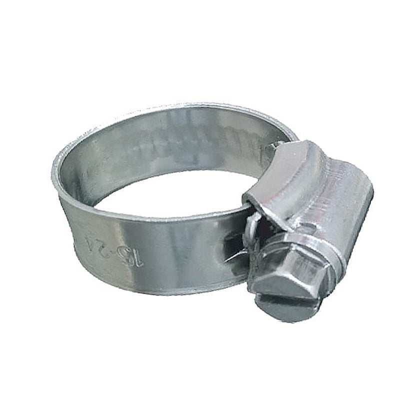 Abrazadera de manguera Trident Marine de acero inoxidable 316 con sinfín sin perforar - Banda de 3/8
