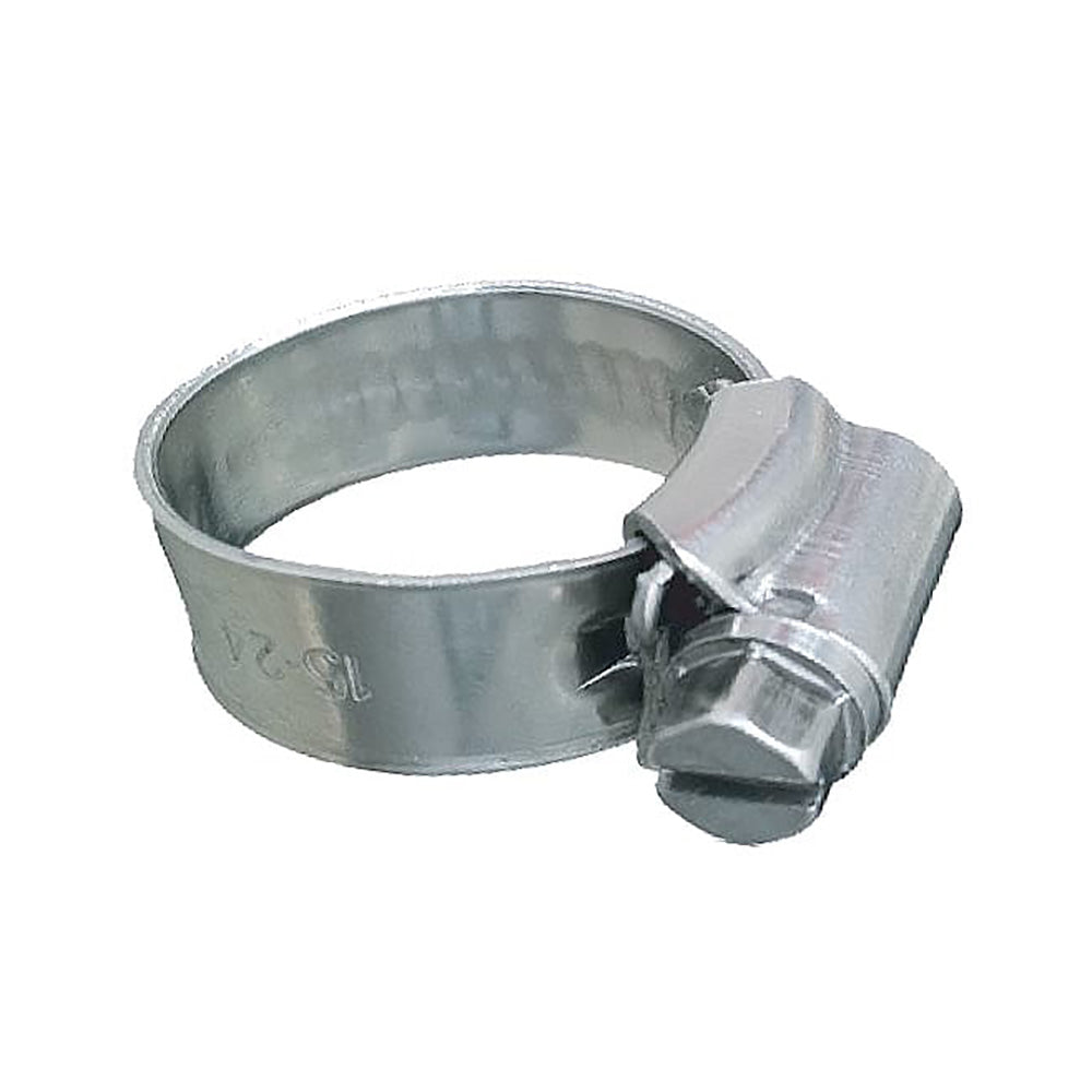 Abrazadera de manguera Trident Marine de acero inoxidable 316 con sinfín sin perforar - Banda de 3/8
