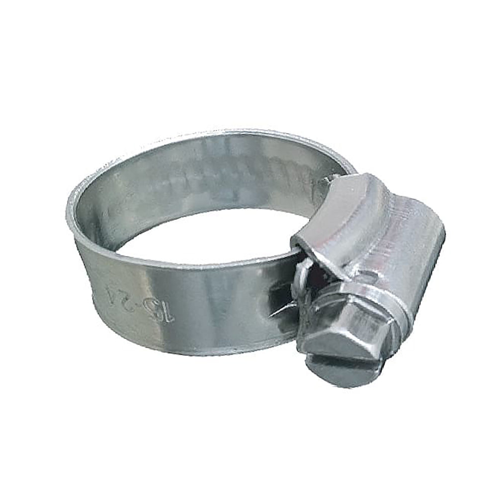Abrazadera de manguera Trident Marine de acero inoxidable 316 con sinfín sin perforar - Banda de 3/8