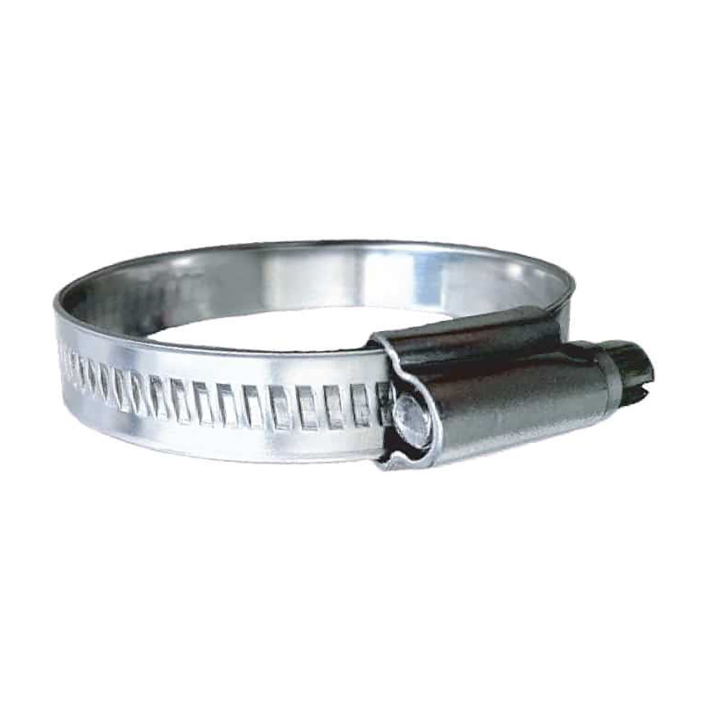 Abrazadera de manguera Trident Marine de acero inoxidable 316 con engranaje sinfín sin perforar - Banda de 15/32