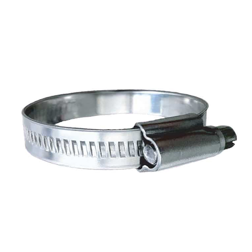Abrazadera de manguera Trident Marine de acero inoxidable 316 con engranaje sinfín sin perforar - Banda de 15/32