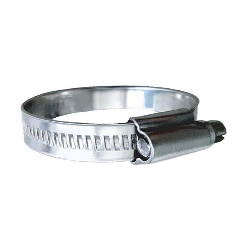 Abrazadera de manguera Trident Marine de acero inoxidable 316 con engranaje sinfín sin perforar - Banda de 15/32