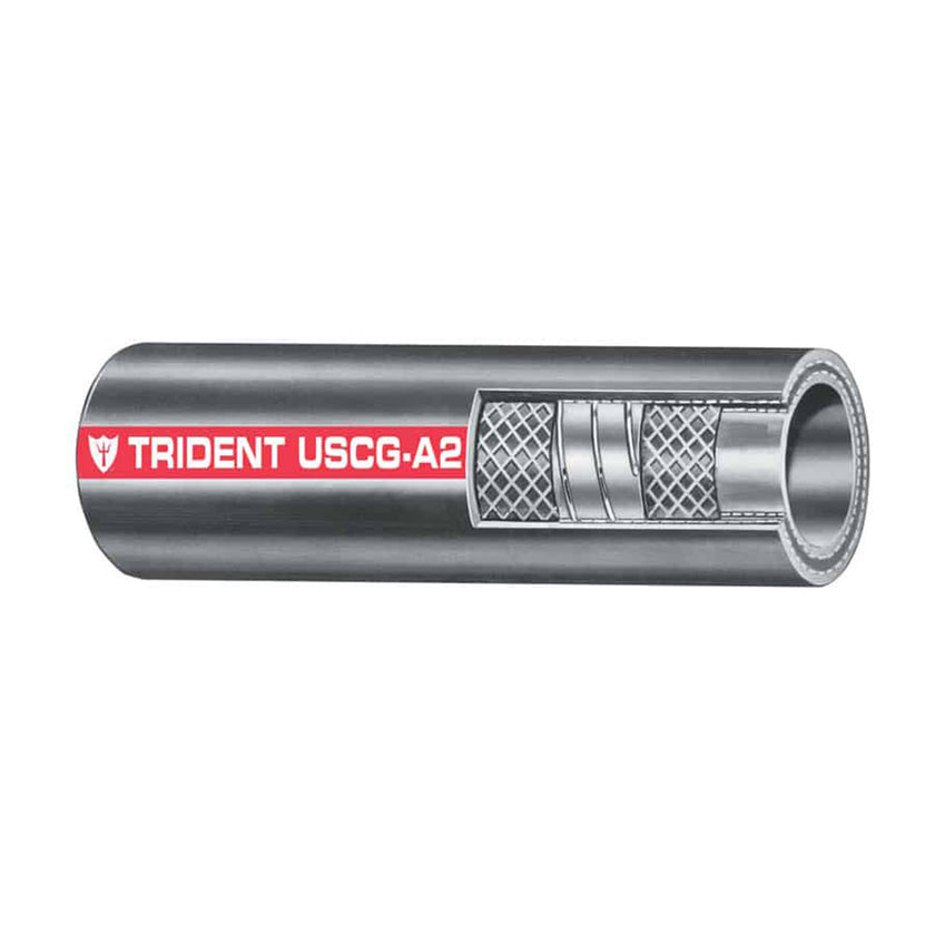 Manguera de llenado de combustible Trident Marine tipo bobina A2 de 1-1/2