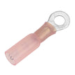 Terminal de anillo termorretráctil Pacer de 22-18 AWG - Tamaño de perno n.° 8 - Paquete de 25 [TE18-8R-25]