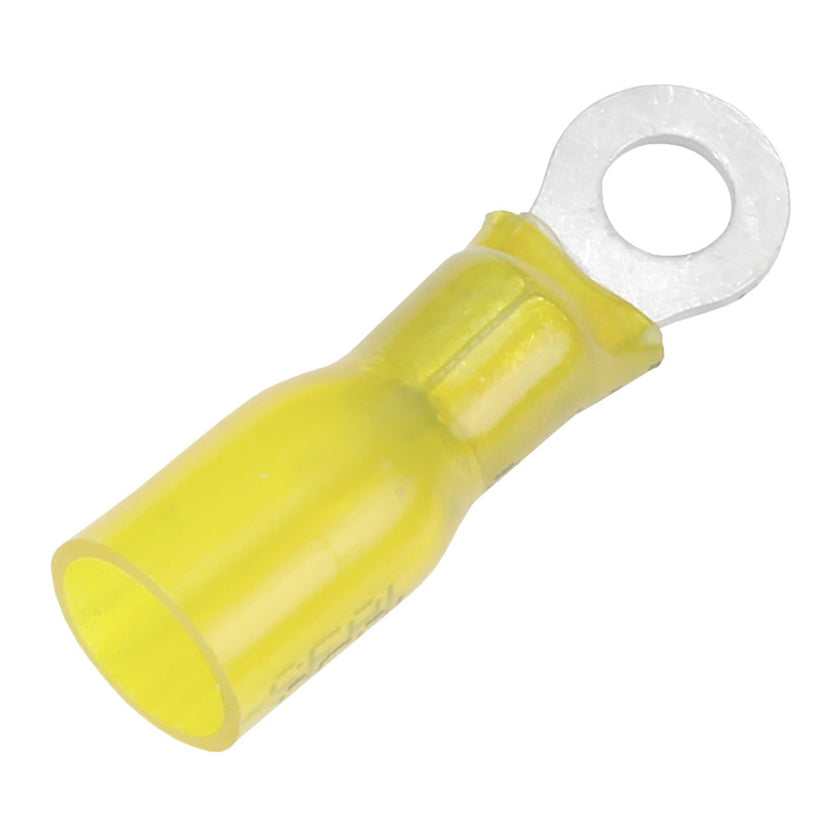 Terminal de anillo termorretráctil Pacer de 12-10 AWG - Tamaño de perno n.° 8 - Paquete de 25 [TE10-8R-25]